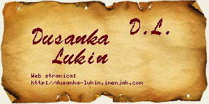 Dušanka Lukin vizit kartica